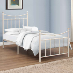 Emily Single Cream Bed Frame - thumbnail 1