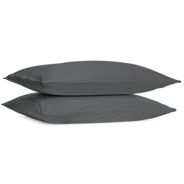 My Home Polycotton Charcoal Oxford Pillowcase 2 Pack