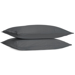 My Home Polycotton Charcoal Oxford Pillowcase 2 Pack