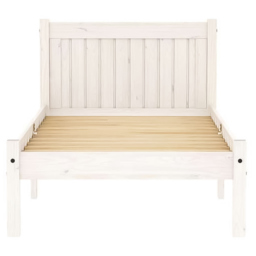 Rio White Single Bed Frame - thumbnail 3