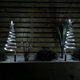 Samuel Alexander Cool White LED Spiral Tree Christmas Path Light 11cm 4 Pack - thumbnail 4