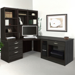 R White Cabinets Set 20 4 Drawer Black Computer Desk