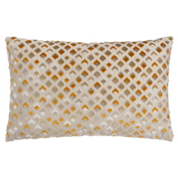 Paoletti Lexington Gold Velvet Jacquard Cushion