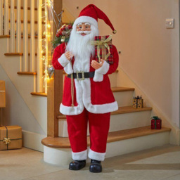 Marco Paul Red Standing Santa Christmas Decoration 110cm - thumbnail 2