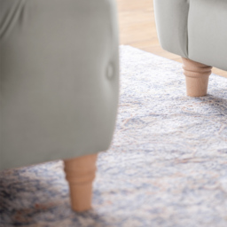 3 Seater Chalk Velvet Large Sofa - thumbnail 3