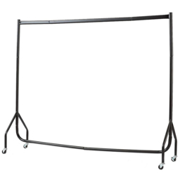 House of Home Tall Heavy Duty Black Clothes Rail 5 x 6ft