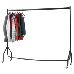 House of Home Tall Heavy Duty Black Clothes Rail 5 x 6ft - thumbnail 3