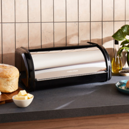 Morphy Richards Equip Black Roll Front Bread Bin - thumbnail 2