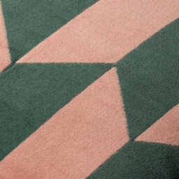 furn. Kalho Pink and Green Velvet Jacquard Cushion - thumbnail 4