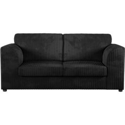 Luxor 6 Seater Black Jumbo Cord Sofa Set with Full Back - thumbnail 3