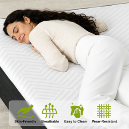 Rattrix Grey Small Double Memory Foam Futon Folding Floor Mattress with Removable Cover 8 inch - thumbnail 2