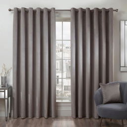 Divante Vermont Velvet Silver Blackout Curtain 229 x 229cm - thumbnail 2