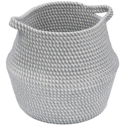 JVL Edison Medium Round Belly Cotton Rope Storage - thumbnail 1