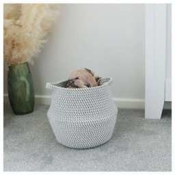 JVL Edison Medium Round Belly Cotton Rope Storage - thumbnail 2