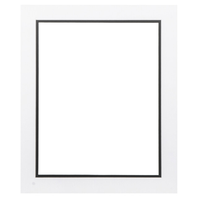 White and Black Double Picture Photo Frame with Mount 10 x 8 inch