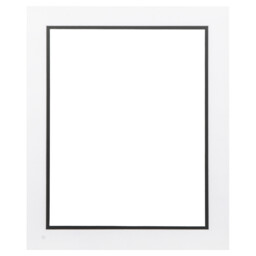 White and Black Double Picture Photo Frame with Mount 10 x 8 inch