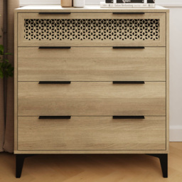GFW Ezra Oak 4 Drawer Chest of Drawers