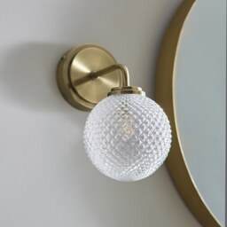 Vermont Antique Brass IP44 Bathroom Wall Light - thumbnail 4