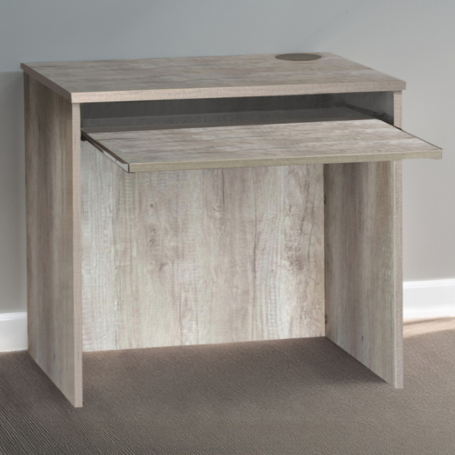 R White Cabinets Grey Home Office Desk with Keyboard Tray - image 1
