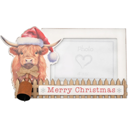 The Seasonal Gift Co. Highland Cow Photo Frame 4 x 6 inch - thumbnail 1