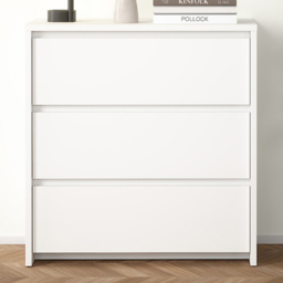 Furniture To Go Next White 3 Drawer Chest of Drawers - thumbnail 1