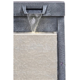 Ivyline Grey Cement Cube LED Water Feature - thumbnail 2