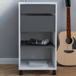 Florence Function Plus 2 Drawer White Cabinet