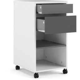 Florence Function Plus 2 Drawer White Cabinet - thumbnail 3