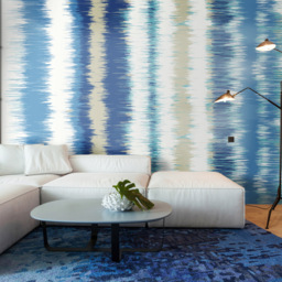 Origin Murals Linear Stripe Blue Wall Mural