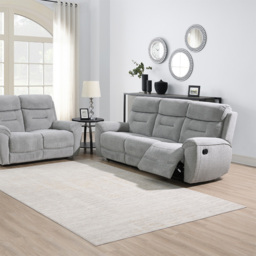 Clinton Light Grey 2 Seater Manual Recliner Sofa - thumbnail 3