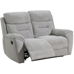 Clinton Light Grey 2 Seater Manual Recliner Sofa - thumbnail 2