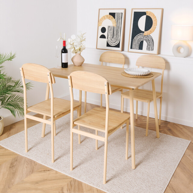 Eden Dining Table and Chair Set Natural - image 1
