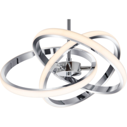 Cosylyte Ridgley Chrome 3 Ring Ceiling Pendant Light - thumbnail 4