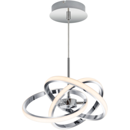 Cosylyte Ridgley Chrome 3 Ring Ceiling Pendant Light - thumbnail 3