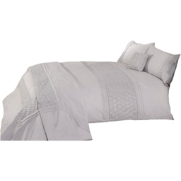 Rapport Home Everdean Double Silver Duvet Set - thumbnail 2