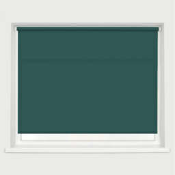 Caecus Straight Edge Roller Blind Teal 210cm