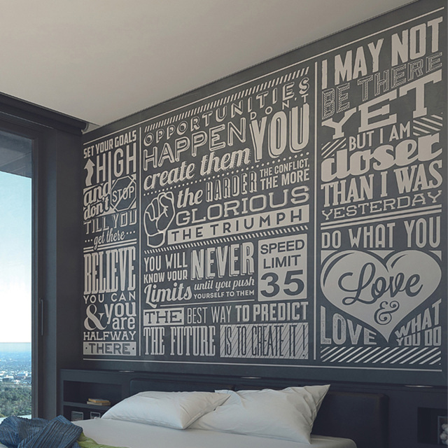 Origin Murals Chalk Quotes Black Wall Mural - image 1