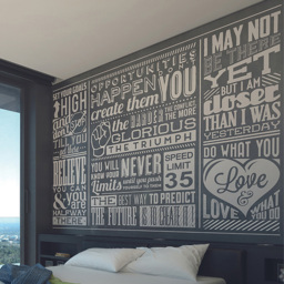 Origin Murals Chalk Quotes Black Wall Mural