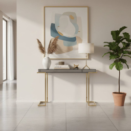 Premier Housewares Kaso C-Shaped Base Console Table - thumbnail 3