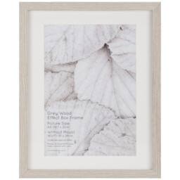 The Port. Co Gallery Grey Wood Effect A4 Box Photo Frame