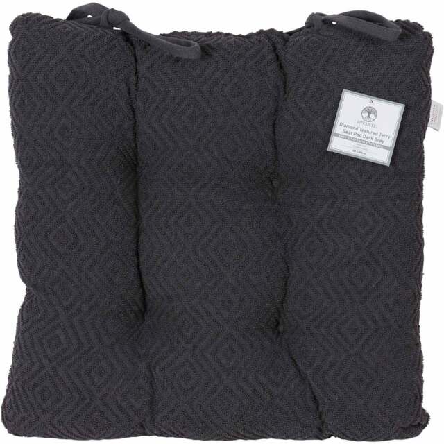 Divante 40 x 40cm Dark Grey Diamond Textured Seat Pad - image 1