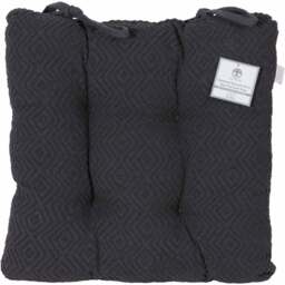 Divante 40 x 40cm Dark Grey Diamond Textured Seat Pad - thumbnail 1