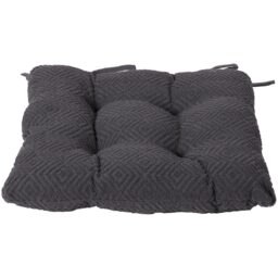 Divante 40 x 40cm Dark Grey Diamond Textured Seat Pad - thumbnail 4