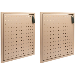 Homebase 33.4cm 2 Pack Pink Cube Storage Door with Metal Pegboard