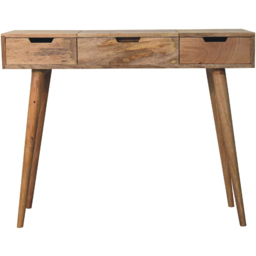 Artisan Furniture Beige 2 Drawer Solid Wood Oak Dressing Table - thumbnail 2
