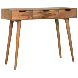 Artisan Furniture Beige 2 Drawer Solid Wood Oak Dressing Table - thumbnail 3
