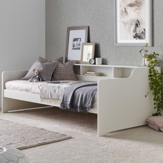 Tyler Single White Bed with Pocket Mattress - image 1