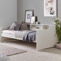 Tyler Single White Bed with Pocket Mattress - thumbnail 1