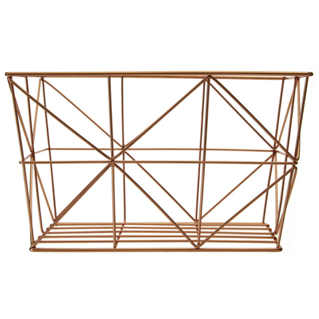 Premier Housewares Vertex Copper Finish Square Basket - image 1