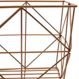 Premier Housewares Vertex Copper Finish Square Basket - thumbnail 4